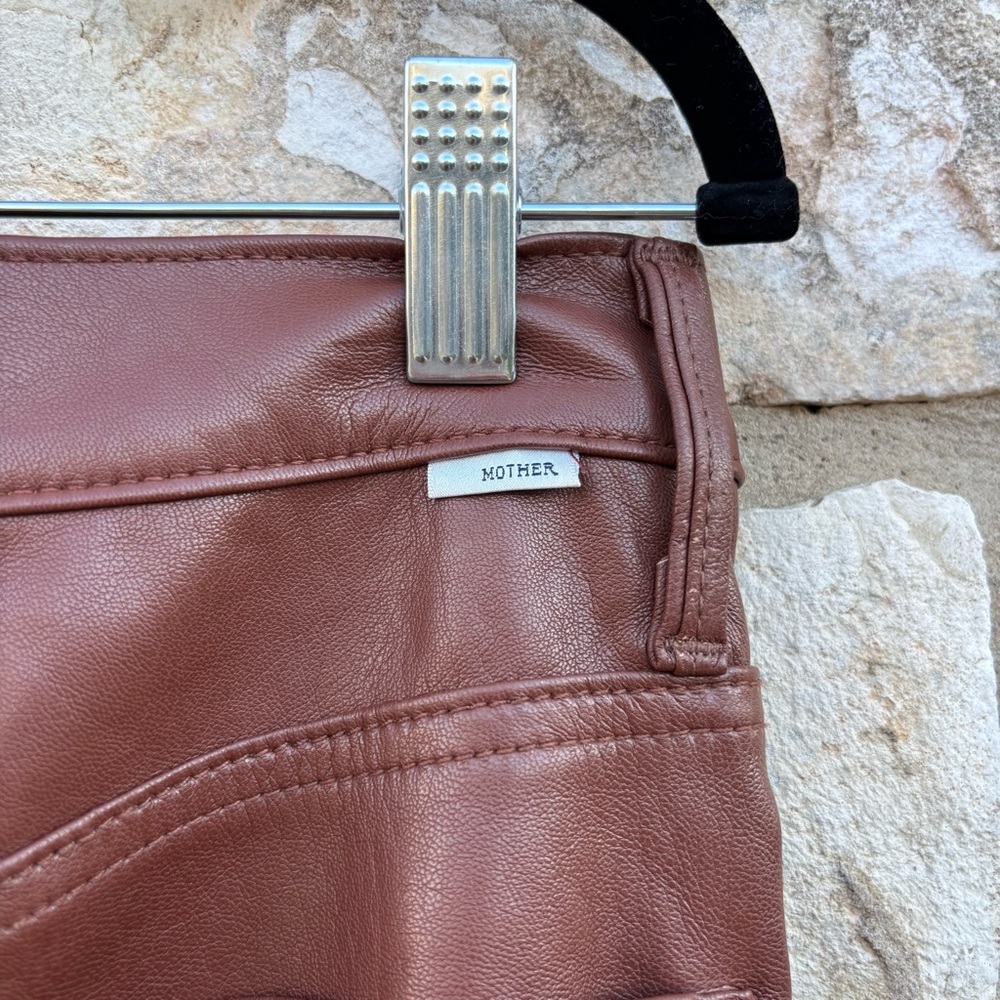 Mother faux leather brown pants size 27 - Picture 5 of 7